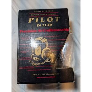 Vintage Pilot PA 11-40 General Aviation Headset With Original Box Not Tested